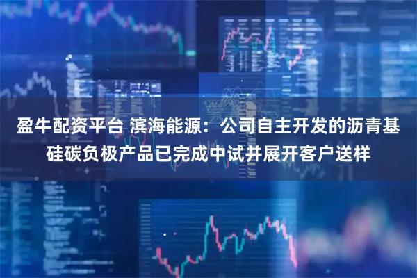 盈牛配资平台 滨海能源：公司自主开发的沥青基硅碳负极产品已完成中试并展开客户送样